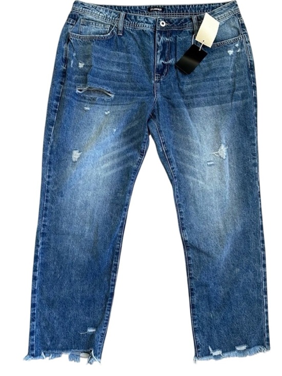 Women’s Flamingo NWT Flamingo Blue Denim Distressed Jeans XXL Size 16, Plus - Picture 2 of 9